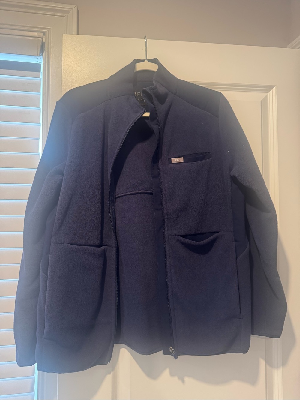 Figs Navy Lightweight Full-Zip Shirt Jacket